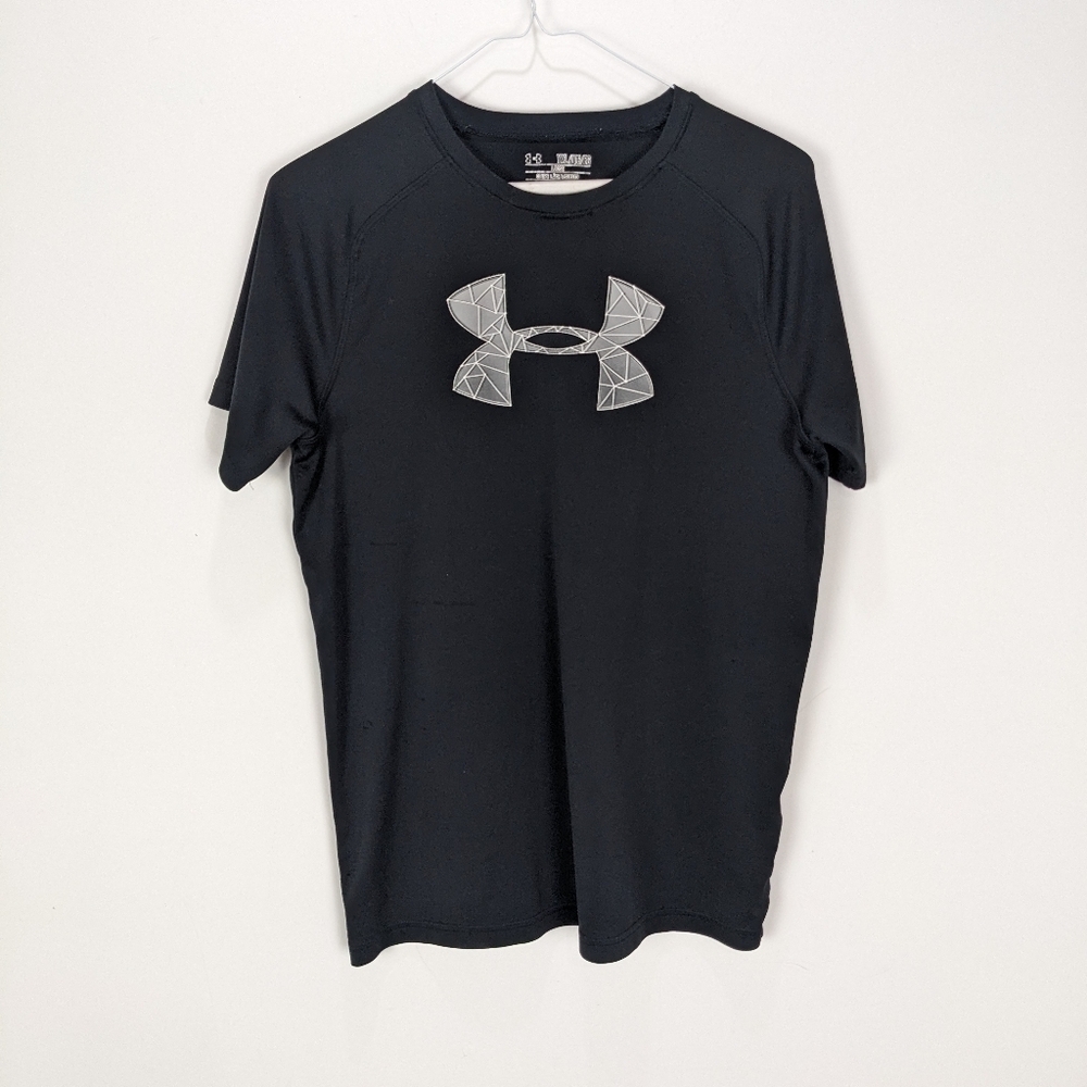 Under Armour Black Tshirt Size Youth Extra Large Heat Gear